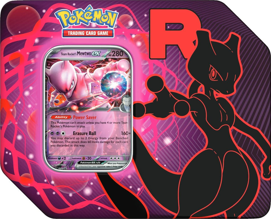 Team Rocket Tin - Mewtwo ex (Inglés)